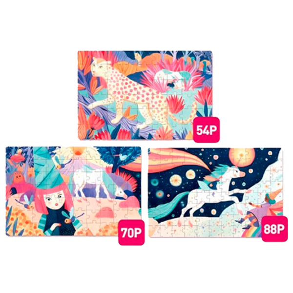 Set de puzzle-uri Mideer Unicorn 3.5+/ Numărul de piese: 212 photo 1