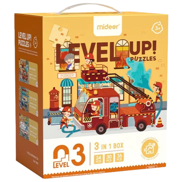 Set de puzzle-uri Mideer Salvatorii orașului 3+/ Numărul de piese: 89  photo 1