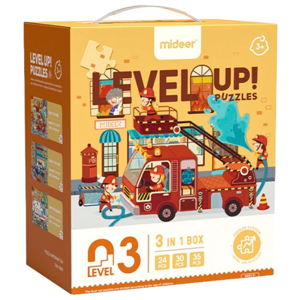 Set de puzzle-uri Mideer Salvatorii orașului 3+/ Numărul de piese: 89  photo 1