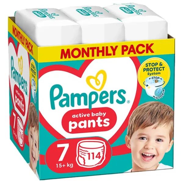 Подгузники для детей Pampers Pants 7 15+ кг / 114 шт. photo 1