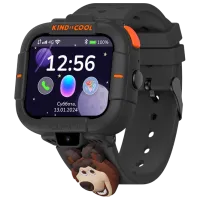 Ceas pentru copii Elari KidPhone Masha&Bear 1.76"/ Black