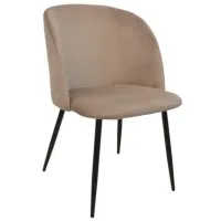 Scaun de bucătărie DecoPrim Spectre Catifea/ Beige Black