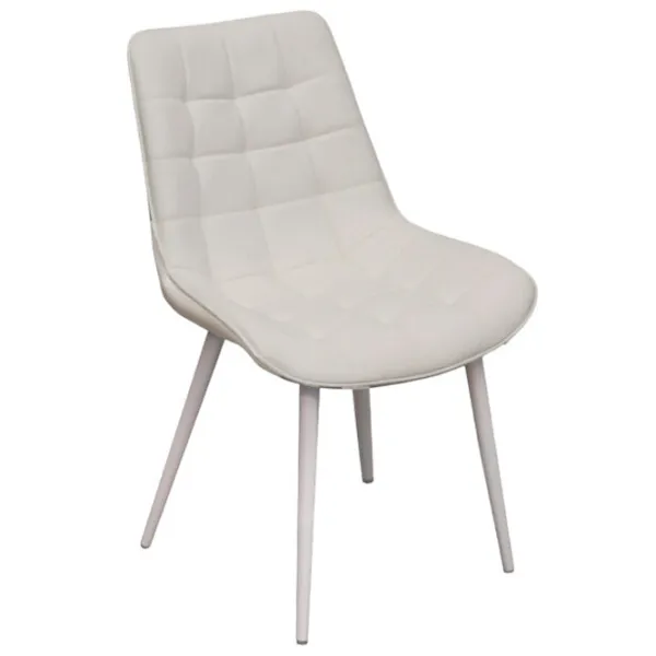 Scaun de bucătărie DecoPrim Hans Stofă/ White White photo 1