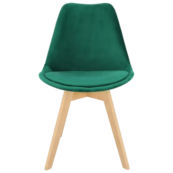 Scaun de bucătărie Jumi Bari Catifea/ Green Wood photo 1