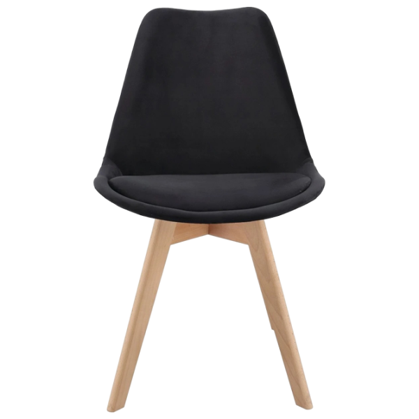 Scaun de bucătărie Jumi Bari Stofă/ Black Wood photo 1 Scaun de bucătărie Jumi Bari Stofă/ Black Wood photo 1