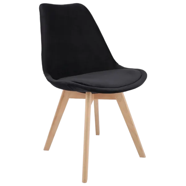 Scaun de bucătărie Jumi Bari Stofă/ Black Wood photo 2 Scaun de bucătărie Jumi Bari Stofă/ Black Wood photo 2