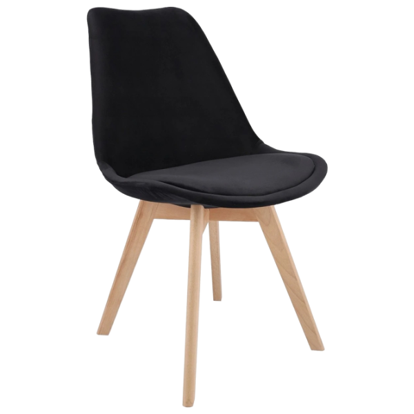 Scaun de bucătărie Jumi Bari Stofă/ Black Wood photo 2 Scaun de bucătărie Jumi Bari Stofă/ Black Wood photo 2