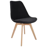 Scaun de bucătărie Jumi Bari Stofă/ Black Wood photo 2
