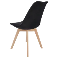 Scaun de bucătărie Jumi Bari Stofă/ Black Wood photo 3