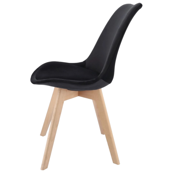 Scaun de bucătărie Jumi Bari Stofă/ Black Wood photo 4 Scaun de bucătărie Jumi Bari Stofă/ Black Wood photo 4