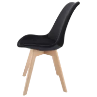 Scaun de bucătărie Jumi Bari Stofă/ Black Wood photo 4