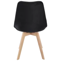Scaun de bucătărie Jumi Bari Stofă/ Black Wood photo 5