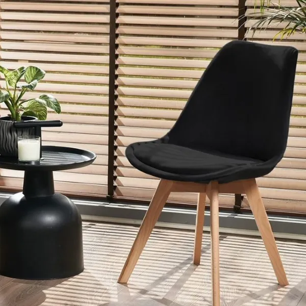 Scaun de bucătărie Jumi Bari Stofă/ Black Wood photo 7 Scaun de bucătărie Jumi Bari Stofă/ Black Wood photo 7