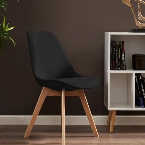 Scaun de bucătărie Jumi Bari Stofă/ Black Wood photo 8 Scaun de bucătărie Jumi Bari Stofă/ Black Wood photo 8