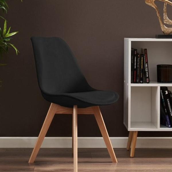 Scaun de bucătărie Jumi Bari Stofă/ Black Wood photo 8 Scaun de bucătărie Jumi Bari Stofă/ Black Wood photo 8