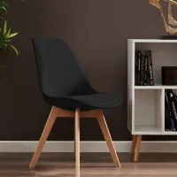 Scaun de bucătărie Jumi Bari Stofă/ Black Wood photo 8