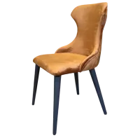 Кухонный стул Dogtas Lorenta  Бархат/ Оранжевый Черный