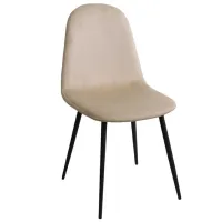Кухонный стул DecoPrim C-710  Бархат/ Бежевый Черный
