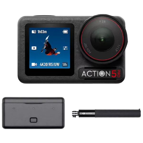 Экшн-камера DJI Osmo Action 5 Pro Adventure Combo 40 МП / 1950 мАч / Черный photo 1 Экшн-камера DJI Osmo Action 5 Pro Adventure Combo 40 МП / 1950 мАч / Черный photo 1