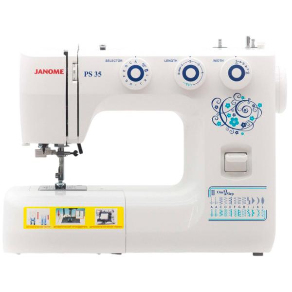 Mașină de cusut Janome PS-35 Electromecanică / White photo 1