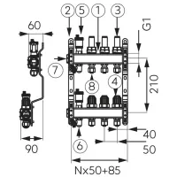 Коллектор в сборе Ferro SN-RO12S 25.4 мм photo 2