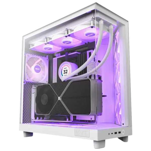Корпус NZXT H6 Flow RGB Mid Tower / Белый photo 1
