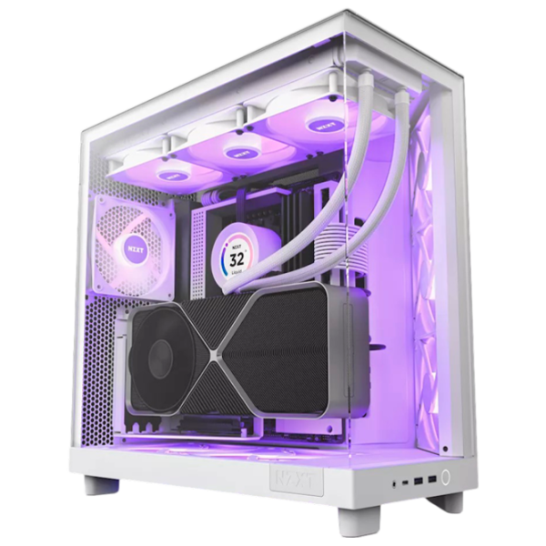 Корпус NZXT H6 Flow RGB Mid Tower / Белый photo 1