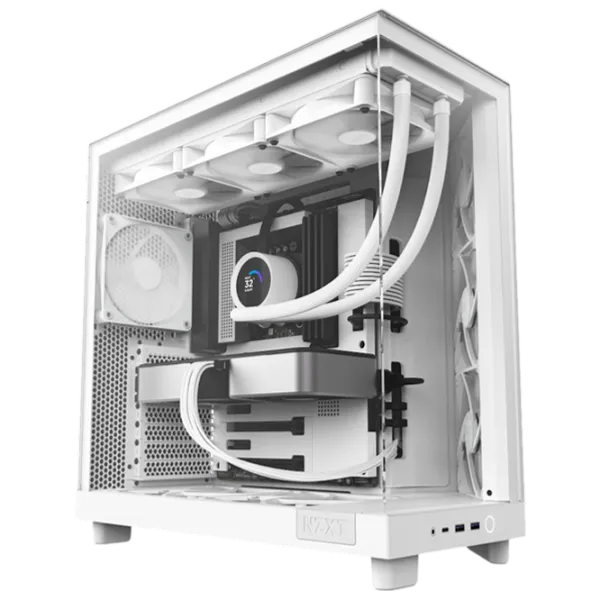 Carcasă NZXT H6 Flow Mid Tower / White photo 1