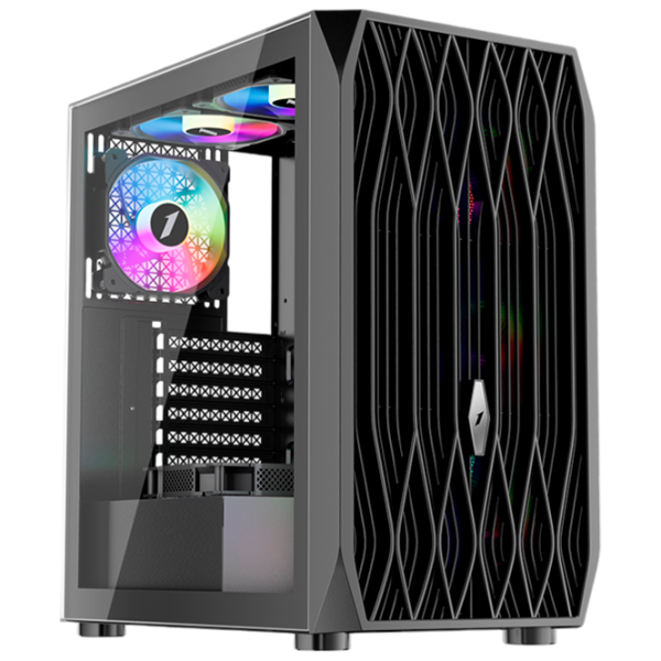 Carcasă 1STPLAYER AY7 Mid Tower / Black photo 1