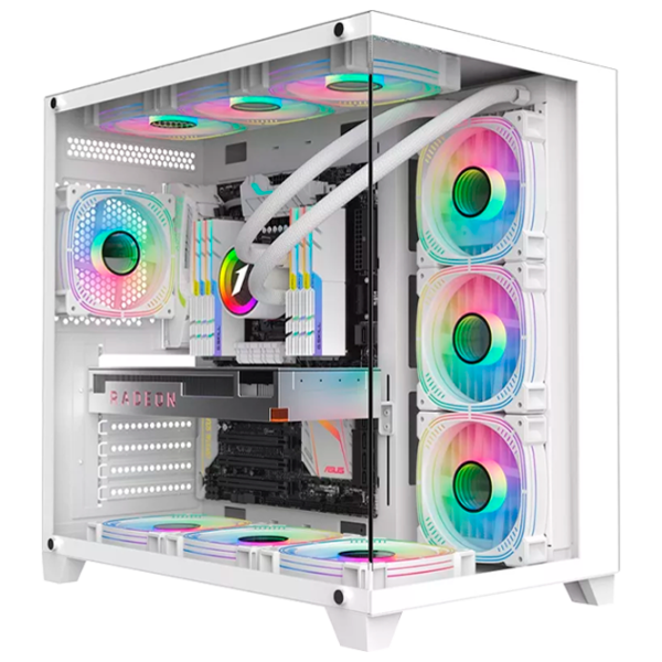 Carcasă 1STPLAYER MV8-TP Mid Tower / White photo 1