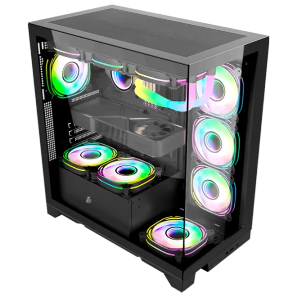 Carcasă 1STPLAYER Mi8 Mid Tower / Black photo 1