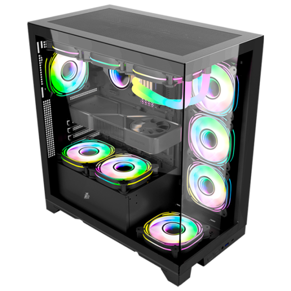 Carcasă 1STPLAYER Mi8 Mid Tower / Black photo 1