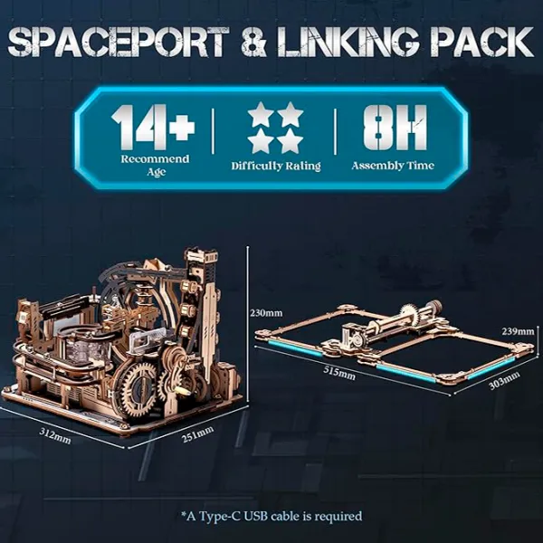 Пазл 3D ROKR Marble Spaceport 14+/ Количество деталей: 472 photo 2