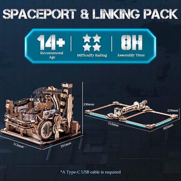 Пазл 3D ROKR Marble Spaceport 14+/ Количество деталей: 472 photo 2