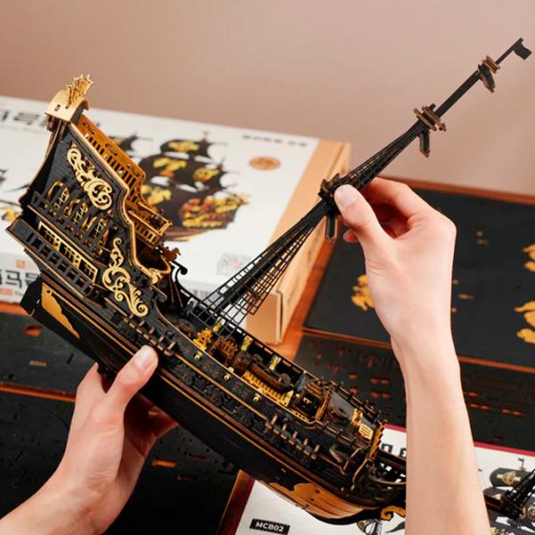 Puzzle 3D ROKR The Seahorse Barque 14+/ Numărul de piese: 603 photo 5