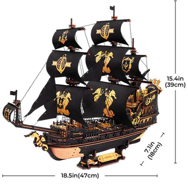 Puzzle 3D ROKR The Seahorse Barque 14+/ Numărul de piese: 603 photo 6