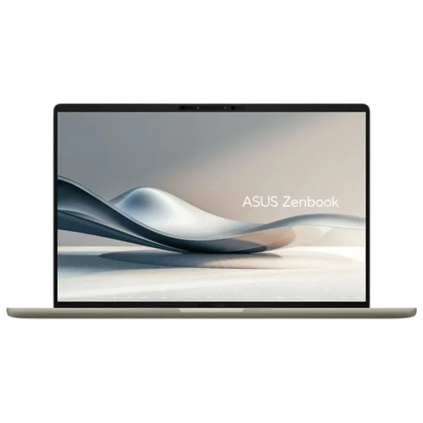 Asus ZenBook A14 OLED UX3407QA Snapdragon X1 26 100 / 16 GB / 512 GB / VGA Integrată / Beige photo 2 Asus ZenBook A14 OLED UX3407QA Snapdragon X1 26 100 / 16 GB / 512 GB / VGA Integrată / Beige photo 2