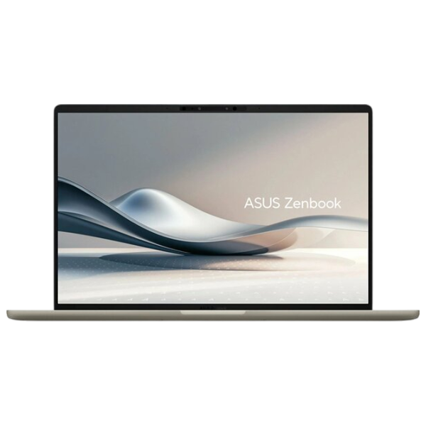 Asus ZenBook A14 OLED UX3407QA Snapdragon X1 26 100 / 16 GB / 512 GB / VGA Integrată / Beige photo 2 Asus ZenBook A14 OLED UX3407QA Snapdragon X1 26 100 / 16 GB / 512 GB / VGA Integrată / Beige photo 2