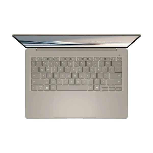 Asus ZenBook A14 OLED UX3407QA Snapdragon X1 26 100 / 16 GB / 512 GB / VGA Integrată / Beige photo 3 Asus ZenBook A14 OLED UX3407QA Snapdragon X1 26 100 / 16 GB / 512 GB / VGA Integrată / Beige photo 3