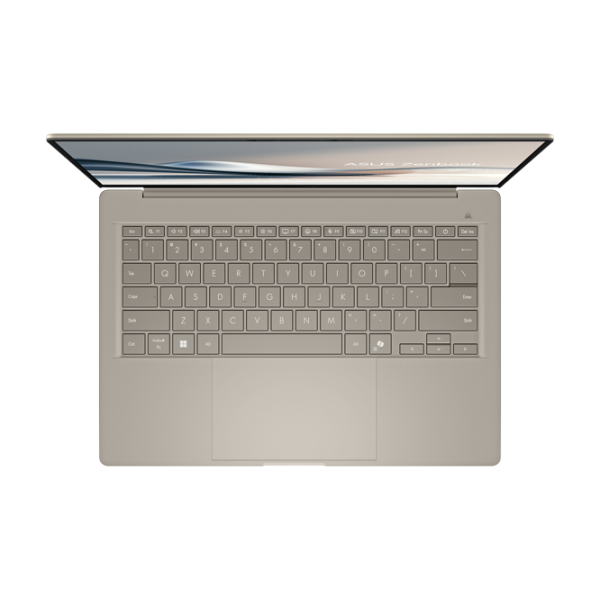 Asus ZenBook A14 OLED UX3407QA Snapdragon X1 26 100 / 16 GB / 512 GB / VGA Integrată / Beige photo 3 Asus ZenBook A14 OLED UX3407QA Snapdragon X1 26 100 / 16 GB / 512 GB / VGA Integrată / Beige photo 3