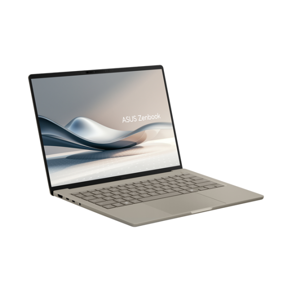 Asus ZenBook A14 OLED UX3407QA Snapdragon X1 26 100 / 16 GB / 512 GB / VGA Integrată / Beige photo 8 Asus ZenBook A14 OLED UX3407QA Snapdragon X1 26 100 / 16 GB / 512 GB / VGA Integrată / Beige photo 8