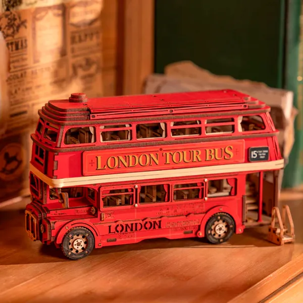 Puzzle 3D RoLife London Tour Bus 14+/ Numărul de piese: 145 photo 2
