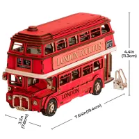Puzzle 3D RoLife London Tour Bus 14+/ Numărul de piese: 145 photo 6