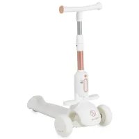 Trotinetă pentru copii cu trei roți Moni Velvet Royal (112285) 50 kg/ White photo 2