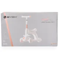 Trotinetă pentru copii cu trei roți Moni Velvet Royal (112285) 50 kg/ White photo 8