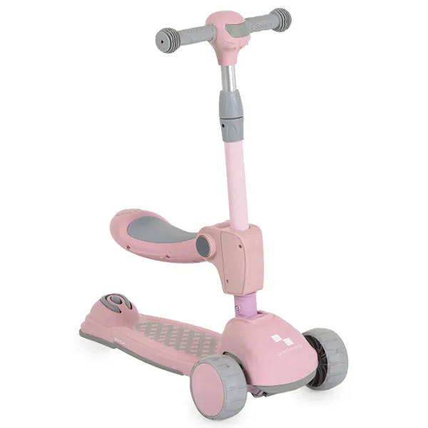 Детский трёхколёсный самокат Moni Checkmate (112286) 50 кг/ Розовый photo 4 Детский трёхколёсный самокат Moni Checkmate (112286) 50 кг/ Розовый photo 4