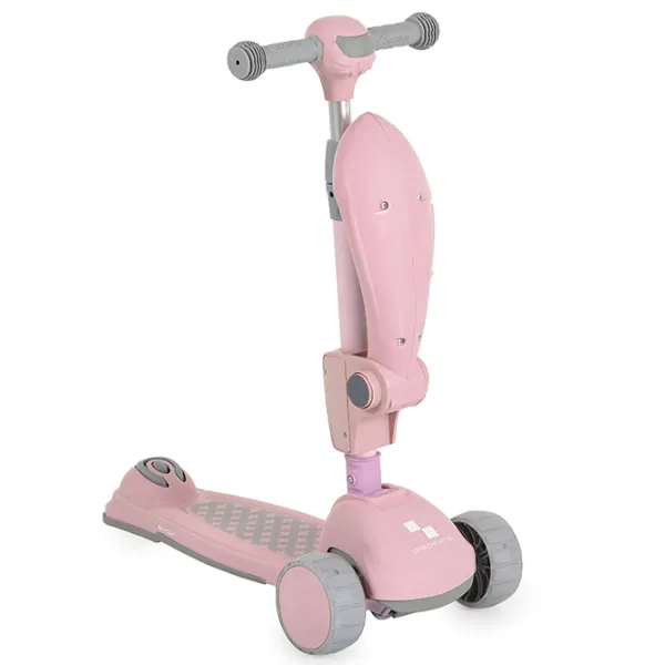 Детский трёхколёсный самокат Moni Checkmate (112286) 50 кг/ Розовый photo 5 Детский трёхколёсный самокат Moni Checkmate (112286) 50 кг/ Розовый photo 5