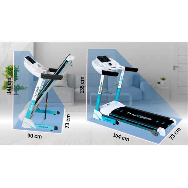 Bandă de alergat Thunder REACT-S 18 km/h / 160 kg / White photo 3