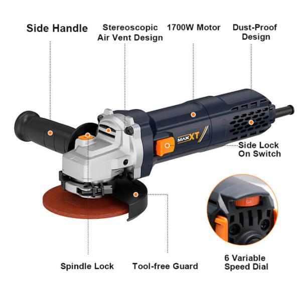 Polizor MaxXT MAG1700 Unghiular / 1700 W / Black photo 8 Polizor MaxXT MAG1700 Unghiular / 1700 W / Black photo 8