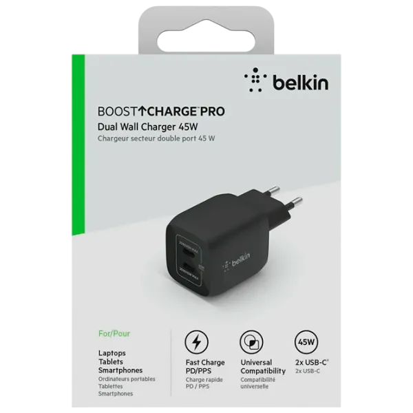 Încărcător de rețea Belkin WCH011VFBK 2.4 A / Black photo 1
